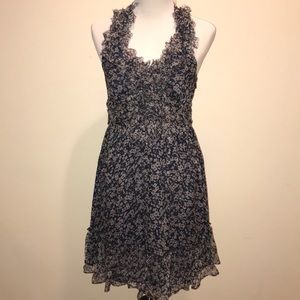 Floral print halter dress